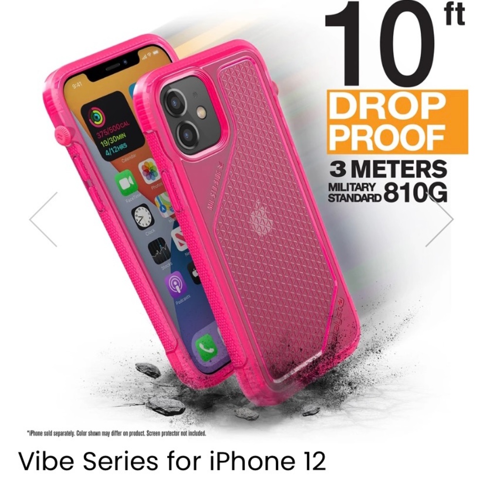 Vibe Series Case Designed for iPhone 12/12 Pro, Patented
Rotating Mute Switch